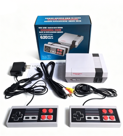 New HD 620 Game Console Super Mini, Built-In 620 Classic Games, TF Card Support, TV Output, Compact Retro Gaming System