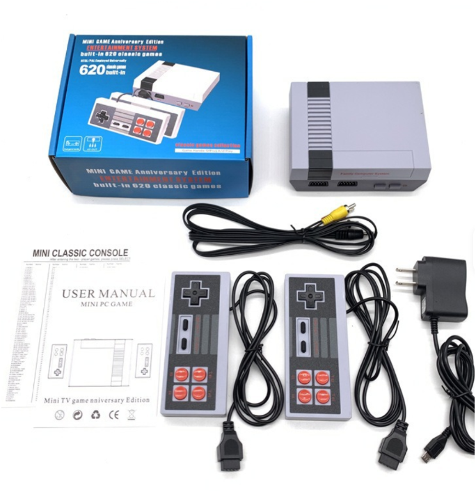 New HD 620 Game Console Super Mini, Built-In 620 Classic Games, TF Card Support, TV Output, Compact Retro Gaming System