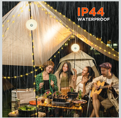 Solar Camping String Light – 10M Fairy Lights with Multi-Modes, Type-C Charging & Waterproof Design
