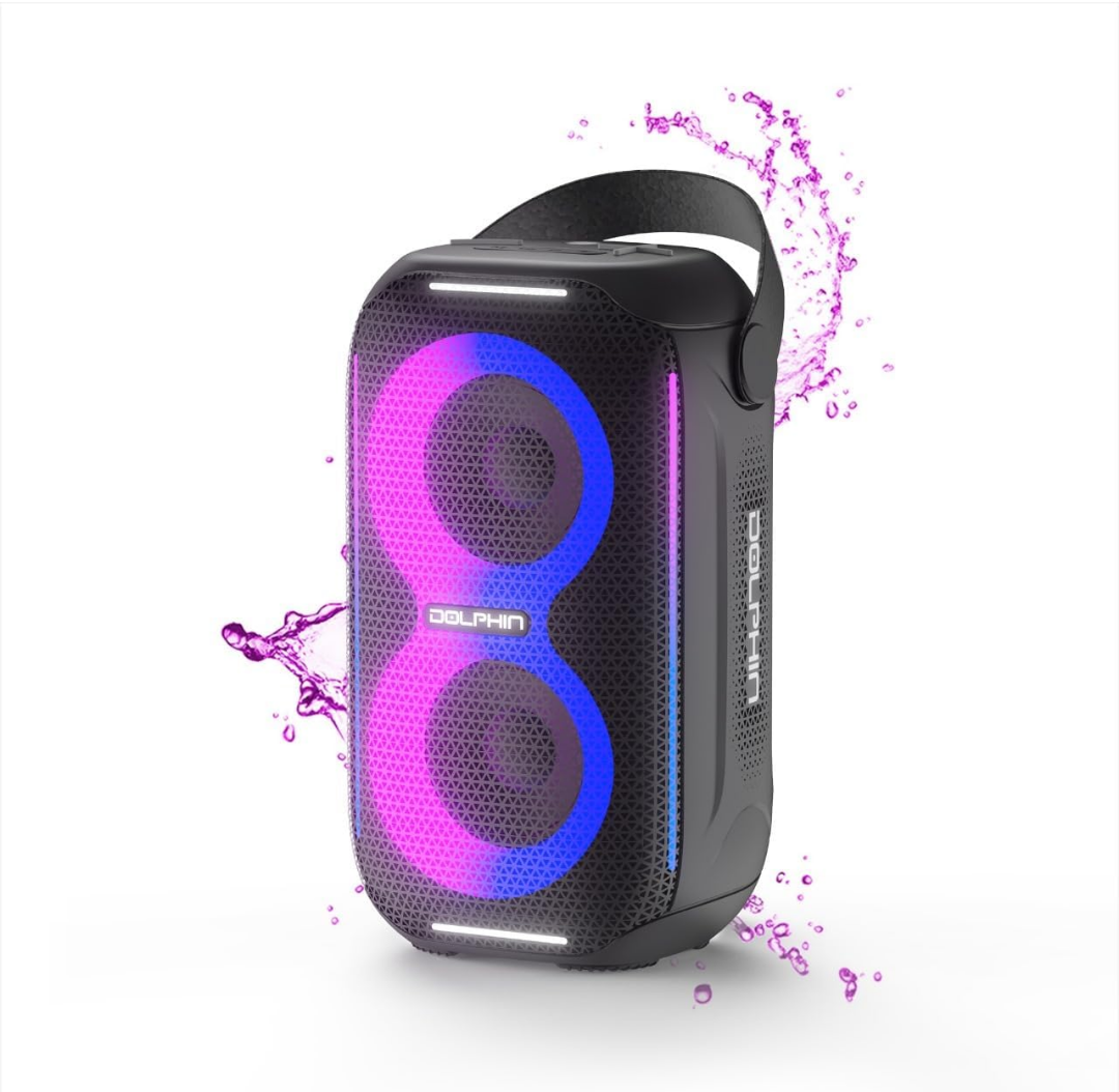 Dolphin 20W Portable Bluetooth Speaker with FM Radio – Party-Ready Sound Anywhere