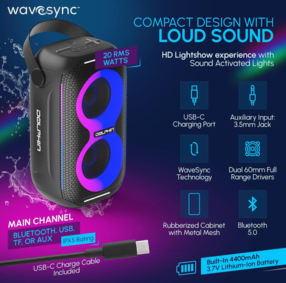 Dolphin 20W Portable Bluetooth Speaker with FM Radio – Party-Ready Sound Anywhere