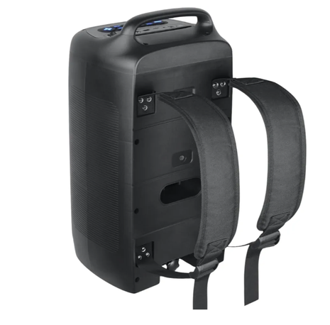 RCA 2x6.5" Dual Woofer Backpack Speaker with Wireless Mic & Remote