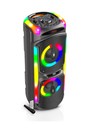 RCA Dual 8" Woofer Bluetooth Party Speaker with Wireless Microphone & Remote Control