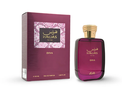 Rasasi Hawas Diva Eau de Parfum – 100 ml / 3.4 fl oz Eau de Parfum (Women)
