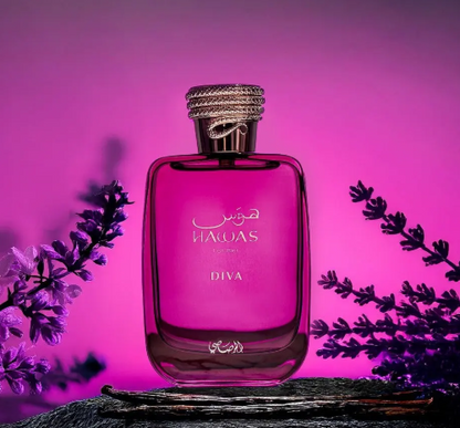 Rasasi Hawas Diva Eau de Parfum – 100 ml / 3.4 fl oz Eau de Parfum (Women)