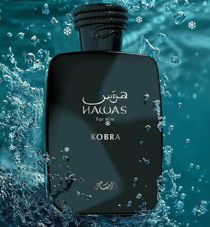 Rasasi Hawas for Him Kobra Eau de Parfum – 100 ml / 3.4 fl oz Eau de Parfum (Men)