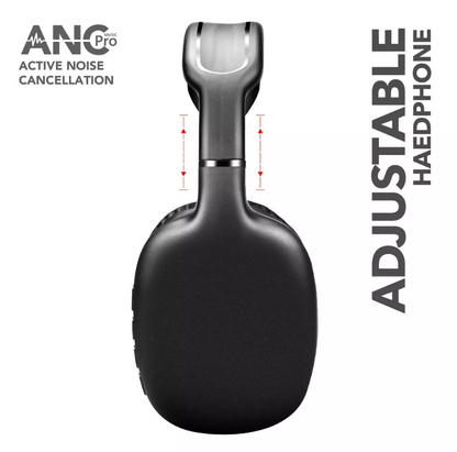 RCA Wave‑53 Active Noise Cancelling Wireless Headphones – 40H ANC Playtime, Black