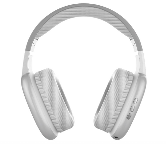 RCA Wave‑56 Wireless Over‑Ear Bluetooth Headphones – 20 Hour Battery Life, Hi‑Res Audio, Enhanced Bass, Transparency Mode, Lightweight Comfort, Travel Friendly Design, White
