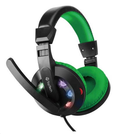 Noise Cancelling Gaming Headset – High-Quality Audio, Comfortable Design, Universal Compatibility, Blue & Green