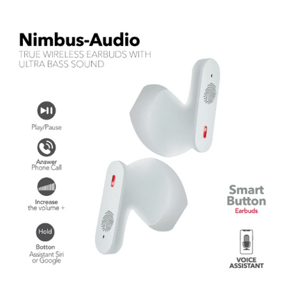 RCA Wave-78 True Wireless Earbuds – Bluetooth, 20H Playtime, Immersive Sound, Compact Design, Multi-Color (Black, White, Red)