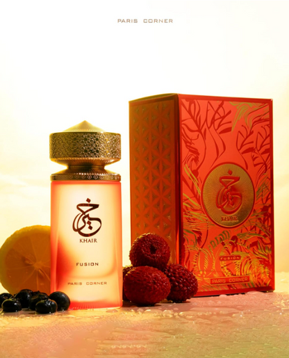 Paris Corner Khair Fusion Lychee Eau de Parfum for Women 3.4 oz / 100ml – Long Lasting Fruity Floral Perfume Spray with Lychee, Blackcurrant &amp; Apple