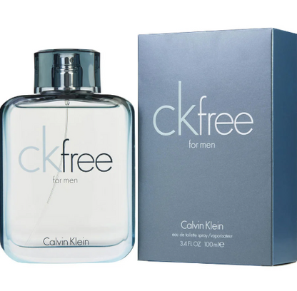 Calvin Klein CK Free Eau de Toilette for Men 3.4 oz / 100ml – Fresh Aromatic Woody Fragrance Spray