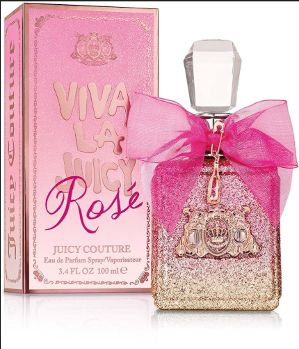Juicy Couture Viva La Juicy Rosé Eau de Parfum for Women 3.4 oz / 100ml – Sparkling Floral Fruity Perfume Spray