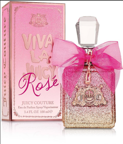 Juicy Couture Viva La Juicy Rosé Eau de Parfum for Women 3.4 oz / 100ml – Sparkling Floral Fruity Perfume Spray