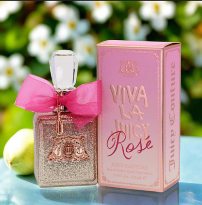 Juicy Couture Viva La Juicy Rosé Eau de Parfum for Women 3.4 oz / 100ml – Sparkling Floral Fruity Perfume Spray