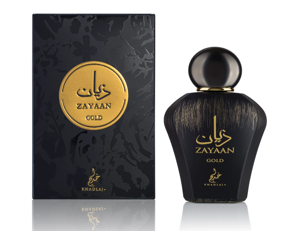 KHADLAJ Zayaan Gold Eau de Parfum Spray for Men 3.4 FL OZ (100ml) Long Lasting Spicy Woody Amber Fruity Luxury Arabic Perfume Bold Masculine Signature Fragrance