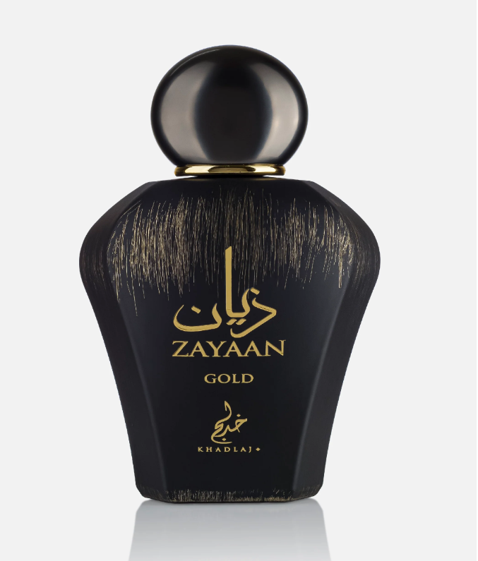KHADLAJ Zayaan Gold Eau de Parfum Spray for Men 3.4 FL OZ (100ml) Long Lasting Spicy Woody Amber Fruity Luxury Arabic Perfume Bold Masculine Signature Fragrance