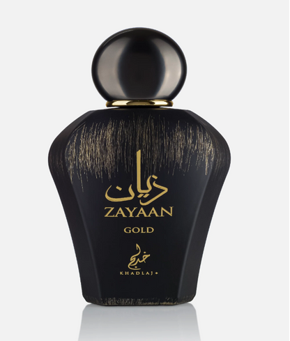 KHADLAJ Zayaan Gold Eau de Parfum Spray for Men 3.4 FL OZ (100ml) Long Lasting Spicy Woody Amber Fruity Luxury Arabic Perfume Bold Masculine Signature Fragrance