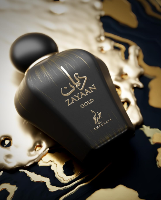 KHADLAJ Zayaan Gold Eau de Parfum Spray for Men 3.4 FL OZ (100ml) Long Lasting Spicy Woody Amber Fruity Luxury Arabic Perfume Bold Masculine Signature Fragrance