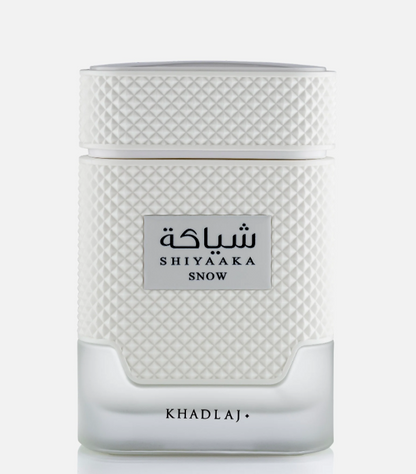 KHADLAJ Shiyaaka Snow Special Edition Eau de Parfum Spray for Men 3.4 FL OZ (100ml) Fresh Citrus Woody Aromatic Long Lasting Luxury Arabic Perfume Exclusive Masculine Fragrance