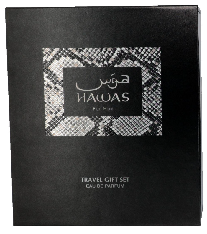 Rasasi Hawas for Him 2 Piece Gift Set | Eau de Parfum & Fragrance Companion Set for Men | Long Lasting Aquatic Fresh Designer Inspired Scent Gift Box