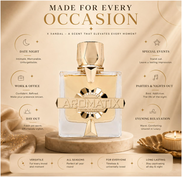 French Avenue Xandal Eau de Parfum 100ml | Fresh Woody Aromatic Unisex Fragrance | Long Lasting Modern Perfume Spray
