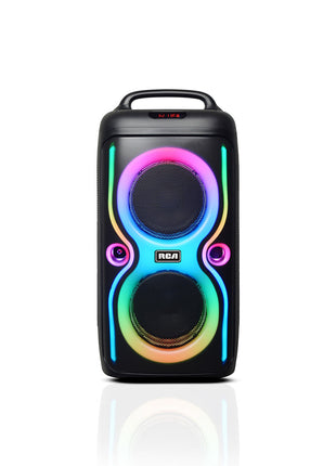 RCA 2x6.5" Dual Woofer Backpack Speaker with Wireless Mic & Remote