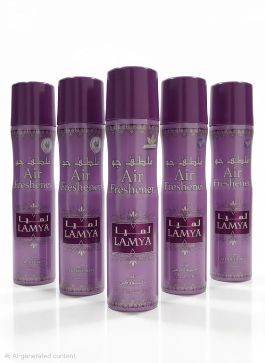 Nabeel Lamya Air Freshener 6 Piece Set | Long Lasting Arabian Home & Car Fragrance | Premium Fresh Scent Collection
