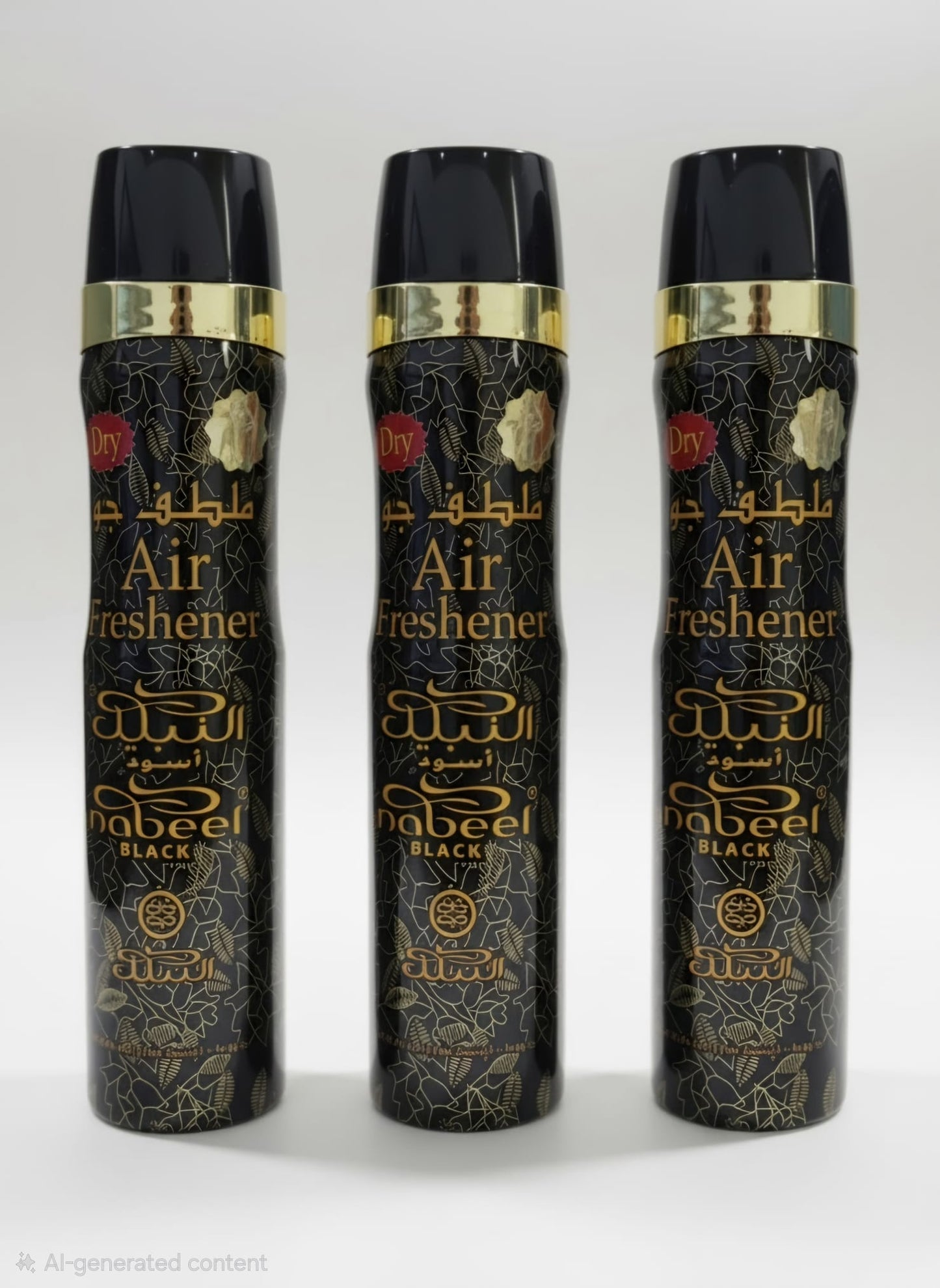 Nabeel Black Air Freshener 3 Piece Set | Long Lasting Arabian Home & Car Fragrance | Premium Oriental Scent Collection