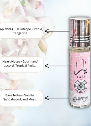 Yara Pink Roll-On Perfume Oil 0.34 oz by Ard Al Zaafaran