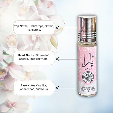 Yara Pink Roll-On Perfume Oil 0.34 oz by Ard Al Zaafaran