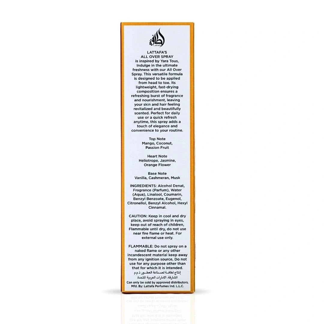 Yara Tous All Over Spray 5.07 oz by Lattafa