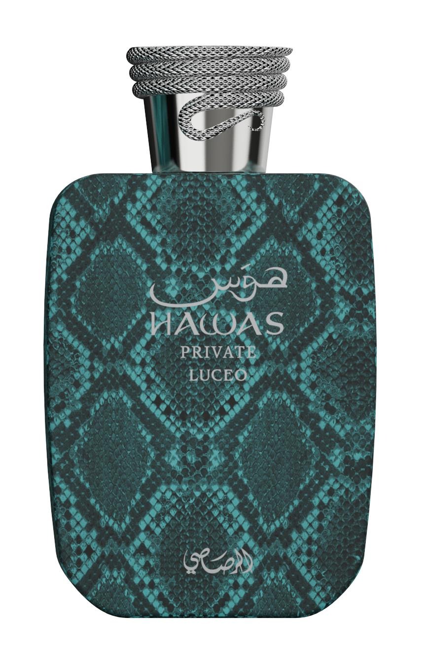 Rasasi Hawas Private Luceo Extrait de Parfum 100ml (3.4 Fl Oz) | Unisex Citrus Woody Spicy Fragrance with Bergamot, Lemon, Ginger, Magnolia, Cardamom &amp; Amber