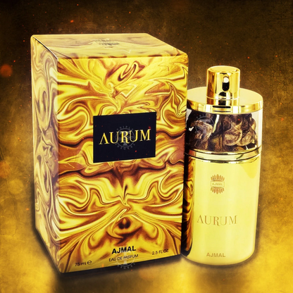 Ajmal Aurum Eau de Parfum for Women 75ml (2.53 Fl Oz) | Floral Fruity Oriental Perfume with Raspberry, Lemon, Gardenia, Jasmine, Amber, Vanilla &amp; Musk