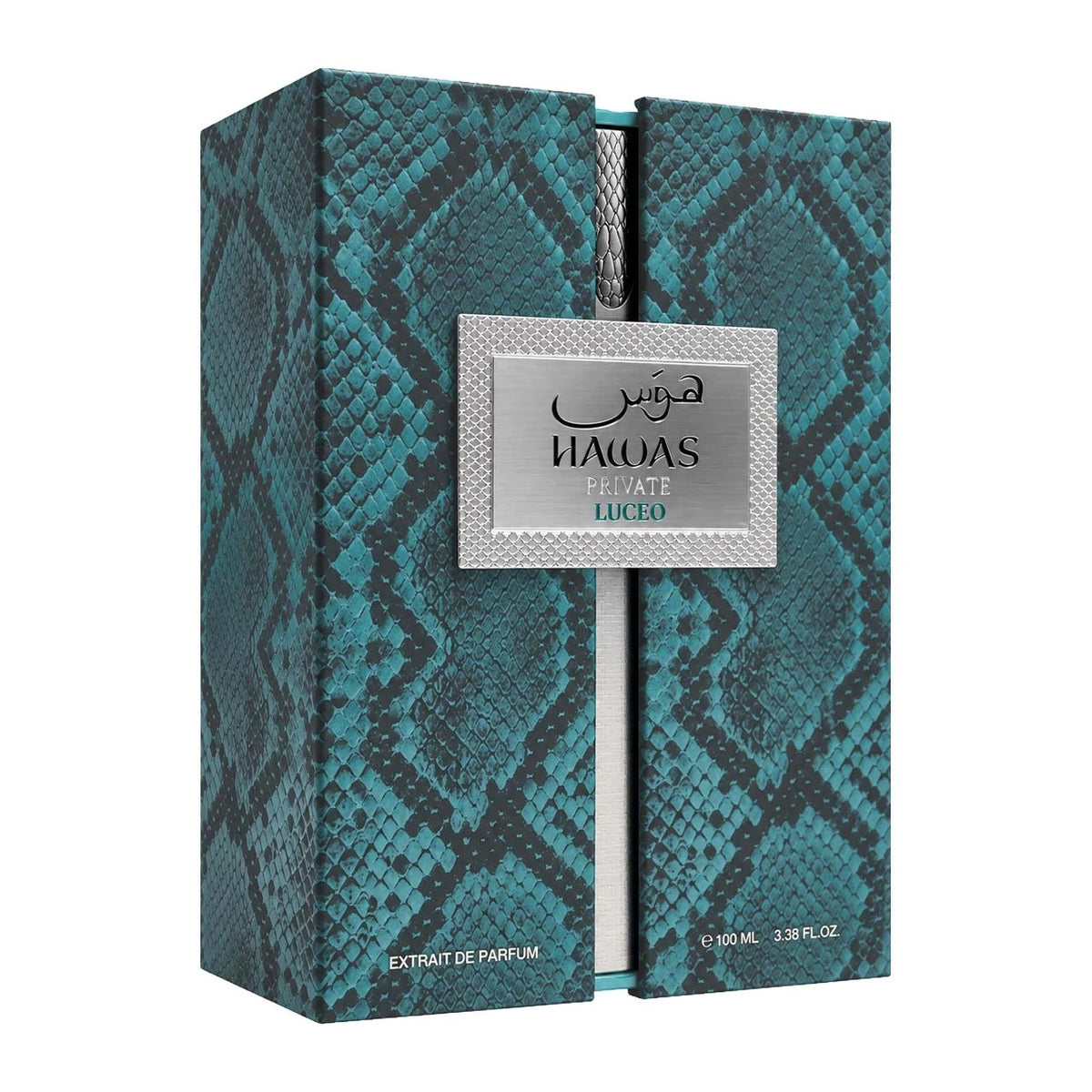 Rasasi Hawas Private Luceo Extrait de Parfum 100ml (3.4 Fl Oz) | Unisex Citrus Woody Spicy Fragrance with Bergamot, Lemon, Ginger, Magnolia, Cardamom &amp; Amber