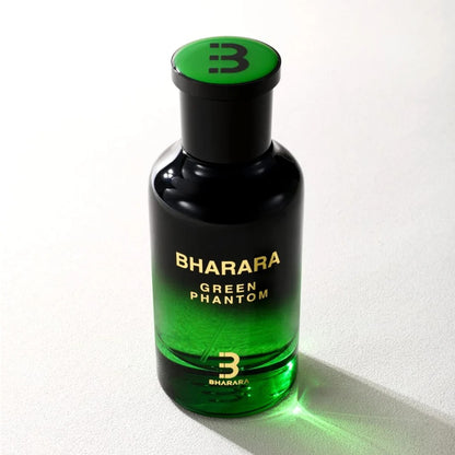 Bharara Green Phantom Eau de Parfum 100ml (3.4 Fl Oz) | Unisex Woody Aromatic Perfume with Citrus, Blackcurrant, Rose, Green Apple, Vetiver &amp; Cedarwood