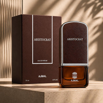 Ajmal Aristocrat Eau de Parfum for Men, 75ml (2.5 Fl Oz), Woody Aromatic Fragrance with Fresh, Fruity, Floral, Spicy, Woody, Amber &amp; Musk Accords