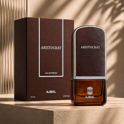 Ajmal Aristocrat Eau de Parfum for Men, 75ml (2.5 Fl Oz), Woody Aromatic Fragrance with Fresh, Fruity, Floral, Spicy, Woody, Amber &amp; Musk Accords