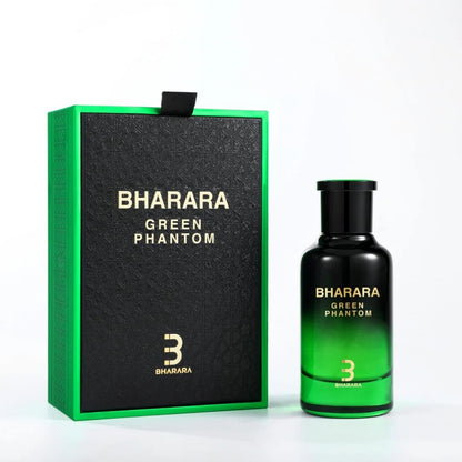 Bharara Green Phantom Eau de Parfum 100ml (3.4 Fl Oz) | Unisex Woody Aromatic Perfume with Citrus, Blackcurrant, Rose, Green Apple, Vetiver &amp; Cedarwood