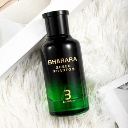 Bharara Green Phantom Eau de Parfum 100ml (3.4 Fl Oz) | Unisex Woody Aromatic Perfume with Citrus, Blackcurrant, Rose, Green Apple, Vetiver &amp; Cedarwood