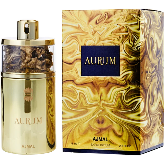 Ajmal Aurum Eau de Parfum for Women 75ml (2.53 Fl Oz) | Floral Fruity Oriental Perfume with Raspberry, Lemon, Gardenia, Jasmine, Amber, Vanilla &amp; Musk