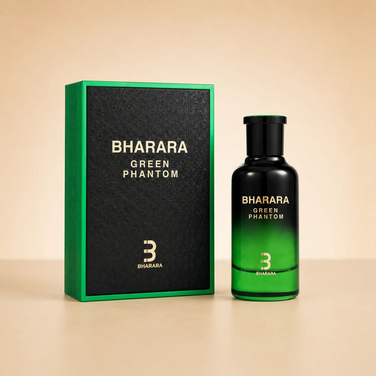 Bharara Green Phantom Eau de Parfum 100ml (3.4 Fl Oz) | Unisex Woody Aromatic Perfume with Citrus, Blackcurrant, Rose, Green Apple, Vetiver &amp; Cedarwood