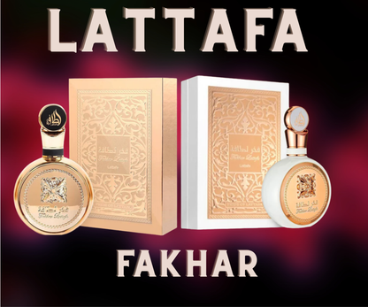 Lattafa Fakhar White & Gold Eau de Parfum Combo – Unisex Duo | 3.4 oz / 100 ml Each | Unisex