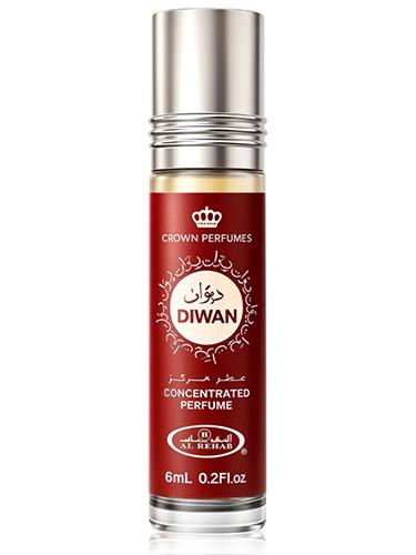 Al Rehab Diwan Roll-On Perfume Oil 6ml x 6 Pack | Oriental Woody Musky Long Lasting Attar Unisex Arabic Non-Alcohol Fragrance Travel Size