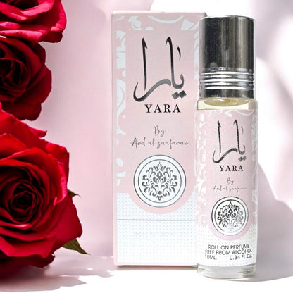 Lattafa Yara Roll-On Perfume Oil 10ml x 12 Pack | Sweet Vanilla Floral Long Lasting Arabic Attar Unisex Non-Alcohol Fragrance Travel Size Set