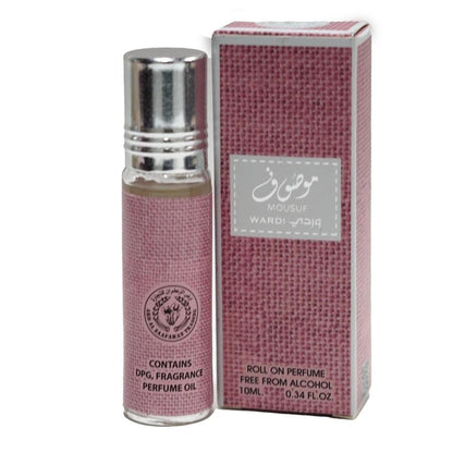Ard Al Zaafaran Mousuf Wardi Roll-On Perfume Oil 10ml x 12 Pack | Sweet Floral Musky Long Lasting Arabic Attar Unisex Non-Alcohol Fragrance Travel Size Set