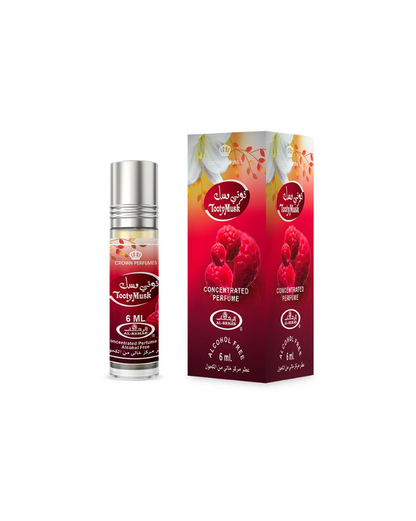 Al Rehab Tooty Musk Perfume Oil 6ml x 6 Pack | Fruity Sweet Musky Long Lasting Roll-On Attar Unisex Arabic Non-Alcohol Fragrance Travel Size