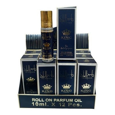 Ard Al Zaafaran Taj Al Malik Roll-On Perfume Oil CPO 10ml x 12 Pack | Long Lasting Arabic Attar Unisex Mini Perfume Oil For Men & Women Travel Size Set