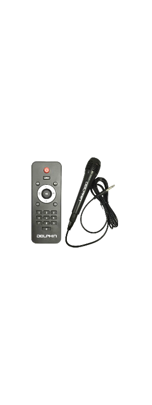 Dolphin 8" Heavy-Duty Handy Party Speaker with Wired Microphone & Remote