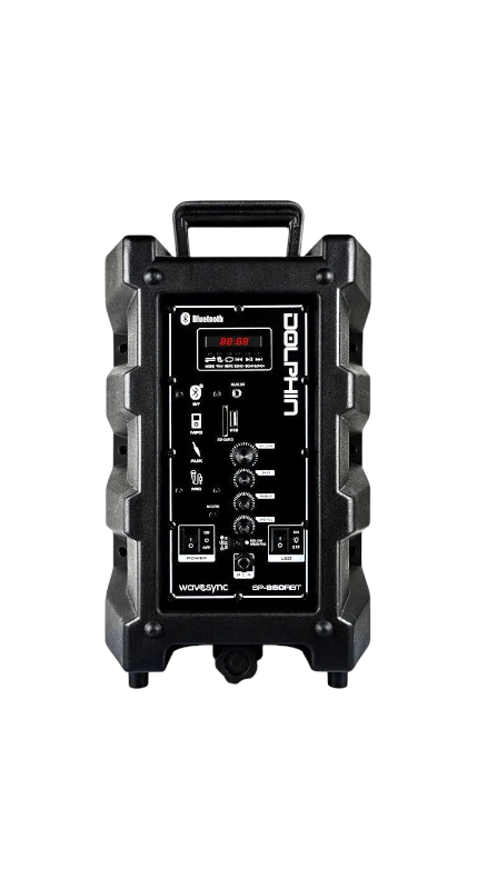 Dolphin 8" Heavy-Duty Handy Party Speaker with Wired Microphone & Remote